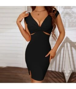 Solid Color Sleeveless V Neck Hollow Out Wholesale Bodycon Dresses SD204542 -NIKA Clothing Shop 643e4ad6 5fb2 4840 815f e4296341b0a7 48927fd5195dd2555ebd60e889fababc