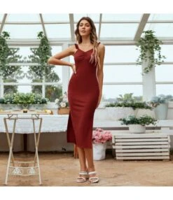 Women Plain Color Spaghetti Strap Sleeveless Side Slit Wholesale Bodycon Dresses SDN580796 -NIKA Clothing Shop 6d8d5c70 e940 4ca1 b244 d748fa4dd023 db3f3d36996a7f971ff798815e93d3c4