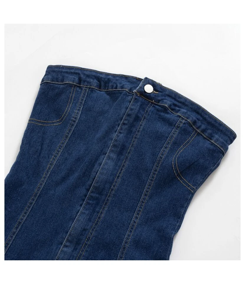 Sexy Off-Shoulder Sleeveless Denim Dress Button-Zip Bodycon Wholesale Dresses SDN561098 8 Sexy Off-Shoulder Sleeveless Denim Dress Button-Zip Bodycon Wholesale Dresses SDN561098 - Image 6