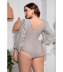 Sexy Deep V-Neck Lace-Up Bikini Bodysuits Solid Color Long Sleeveless Wholesale Plus Size Clothing SSN560784 -NIKA Clothing Shop 6ef45618 a2e6 46a9 8d84 e7d4f95b62ea 1699c77ebfa1ce2ba80abd509933f97e