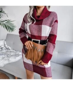 Turtle Neck Plaid Knitted Dress Wholesale Without Belt SD160394 17 Turtle Neck Plaid Knitted Dress Wholesale Without Belt SD160394 -NIKA Clothing Shop 70827c59 65a8 4e88 9afc 0a7826e2f657 64A454432A2C28AA795F16C1500EB2D8
