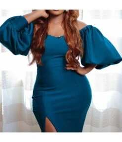 Cold Shoulder Solid Thigh Split Maxi Length SD070081 -NIKA Clothing Shop 7774a760 d4c0 4505 9a09 773a41378b6a 9EB009674F1F811B85F072FAAD037FF9