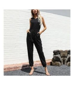 Solid Sleeveless Wholesale Rompers SJ203705