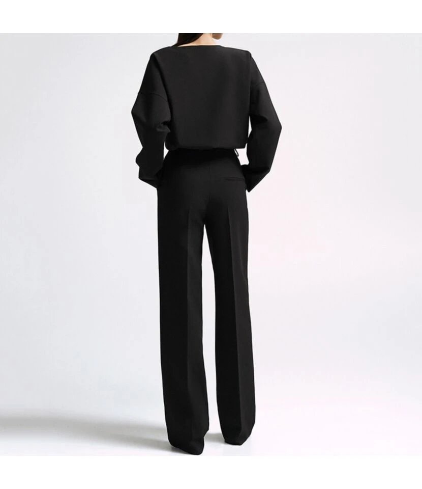 Simple Long-Sleeved Top And Wide-Leg Pants Commuting Two-Piece Set Wholesale Women Clothing SOV463821 7 Simple Long-Sleeved Top And Wide-Leg Pants Commuting Two-Piece Set Wholesale Women Clothing SOV463821 - Image 5