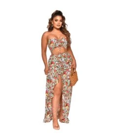 Floral Printed Resort Style Tube Tops & Ruffles Slit Maxi Skirts Sexy Wholesale Womens 2 Piece Sets SON532232 -NIKA Clothing Shop 7f5bdee5 87de 4414 886d e29e86210537 08ba6738044d3fb4d2d40f4cbeeb87b8