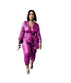 V-Neck Slim Long-Sleeved Bronzing Solid Color Jumpsuit Wholesale Women Clothing SJV464135 -NIKA Clothing Shop 83ff11f4 92d0 4636 89fd 9536107679c3 1d7442a704c375882c9120e273d4be7f