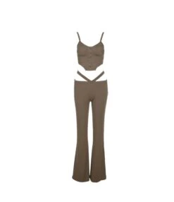 Tight Irregular Camisole & Cutout Flared Pants Sexy Suits Wholesale Women'S 2 Piece SON533556 -NIKA Clothing Shop 87388e31 c0be 4ece a233 8ca439b3a9ce b6e4bf21496fa8f448f5717b19fbecf8