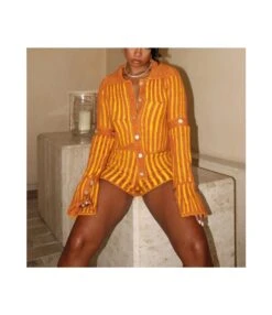 Sexy Single-Breasted Striped Knit Top And Shorts Set Wholesale Women'S 2 Piece Sets V5923051300005 -NIKA Clothing Shop 8a50953a0f1f4a8bbf65b0040128361c 4