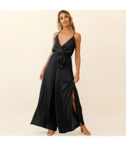 Solid Color Sling Plunge Neck Loose Wide-Leg Womens Slit Maxi Jump Suits Sexy Wholesale Jumpsuits SJN533103 -NIKA Clothing Shop 8f635778 6fcc 4217 8872 c81515db8b83 f5149c15ab2ae6f2e23f3b8b50e3db33