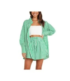 Striped Long Sleeve Women's Casual Set Blouses And Skirts Two-Piece Set Wholesale Womens Clothing N3823103000028 -NIKA Clothing Shop 9e9c756737ce49e7bf37b0b500bb4e66 5