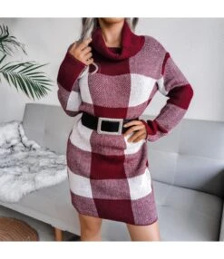 Turtle Neck Plaid Knitted Dress Wholesale Without Belt SD160394 18 Turtle Neck Plaid Knitted Dress Wholesale Without Belt SD160394 -NIKA Clothing Shop 9f84a240 fd7a 4e49 bb51 440e5c8a9796 29A414B6FE124C195B9DDF8C796DFC65