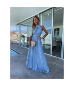 Elegant Solid Colour Sleeveless Hanging Neck Pleated Big Pendulum Dress Wholesale Dresses N5923090100072 -NIKA Clothing Shop O1CN015LAaPz1UK8CKGqsZ0 2099122498 0 cib 5