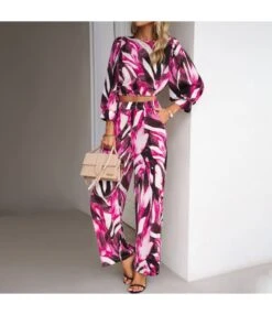 Stylish Geometric Print Long Sleeve Top And Pants Casual Set Wholesale Women'S 2 Piece Sets N4623071700087 -NIKA Clothing Shop O1CN015lCvaY1ND4op5gT58 2425141535 0 cib 4