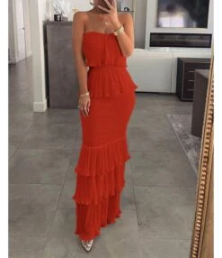 Sexy Breasted Pleated Ruffle Sling Hipster Dresses Wholesale Dresses N5923090100074 -NIKA Clothing Shop O1CN0179KbGz1UK8BtVlJlo 2099122498 0 cib 5