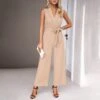 Sleeveless Casual Commuter Solid Color Jumpsuit Wholesale Womens Clothing N4623071700092