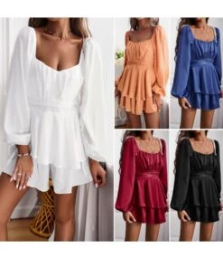 Fashion Solid Color Lantern Sleeves Ruffle Hem Short Jumpsuit Wholesale Jumpsuits V5923051700106 -NIKA Clothing Shop O1CN01AQpVGO1ND4nG6RNuY 2425141535 0 cib