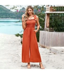 Solid Color High Waist Chest Wrap Sling One-Piece Wide-Leg Jump Suits Wholesale Jumpsuits N5323021300015 -NIKA Clothing Shop O1CN01CFn0aE1ND4llhOBg1 2425141535 0 cib 4