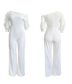 Solid Color One Shoulder Wholesale Women's Jumpsuits And Rompers N3823101700031
