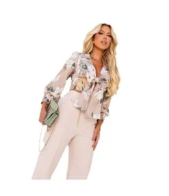 Stylish Floral Bow Tie Long Sleeve Shirt Wide Leg Pants Wholesale Womens 2 Piece Sets N3823100900068 15 Stylish Floral Bow Tie Long Sleeve Shirt Wide Leg Pants Wholesale Womens 2 Piece Sets N3823100900068 -NIKA Clothing Shop O1CN01H2lji12E44gSft38e 2212407388690 0 cib