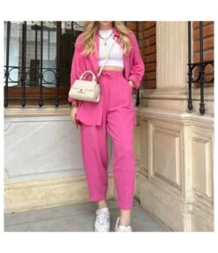 Casual Loose Shirt High Waist Pants Solid Color Two-Piece Set Wholesale Womens Clothing N4623062100003 -NIKA Clothing Shop O1CN01Nafxpc1xSUHZqryQm 2215360366442 0 cib 4