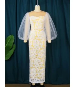 See-Through Round Neck Bubble Sleeve Lace One-Step Dress Wholesale Dresses V5923050600032 -NIKA Clothing Shop O1CN01Oceu1N1TGB8nzujoh 2206882922354 0 cib