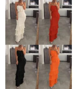 Sexy Breasted Pleated Ruffle Sling Hipster Dresses Wholesale Dresses N5923090100074 -NIKA Clothing Shop O1CN01OqPkJc1UK8C2t6fFO 2099122498 0 cib