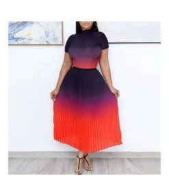 Wholesale Plus Size Clothing Casual Round Neck Short Sleeve Top And Pleated Mid-Length Skirt Set N5923091200048 -NIKA Clothing Shop O1CN01VF0tpM27Hcw51FTEG 2212782247772 0 cib 5