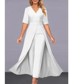 Temperament Solid Color V-Neck Short Sleeve Jumpsuit Wholesale Jumpsuits N5923072600067 -NIKA Clothing Shop O1CN01WR7kvE1fNl8wBupQy 4002693995 0 cib