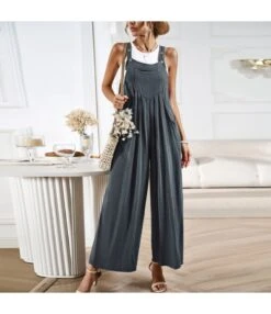 Solid Color Loose Wide Leg Jumpsuit Wholesale Jumpsuits N5923062800005 -NIKA Clothing Shop O1CN01Xk8RCi1ND4nY5fIE8 2425141535 0 cib