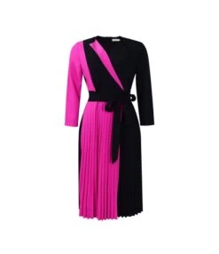 Fashion Suit Collar Colorblocked Tie Pressed Pleat Dress Wholesale Dresses N5923080800085 -NIKA Clothing Shop O1CN01ZYhI6x26UchpCXEtb 4225457665 0 cib 6