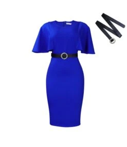 Elegant Flared Sleeve Round Neck Wrap Hip Pencil Dress Wholesale Dresses N5923080800079 -NIKA Clothing Shop O1CN01byv8XD26UcguZA9B4 4225457665 0 cib