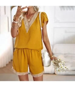 Contrasting Color Short-Sleeved Shorts Casual Two-Piece Suit Wholesale Women'S Clothing N4623041900025 -NIKA Clothing Shop O1CN01c2EtXj1wuayWJ1hSE 3267756368 0 cib