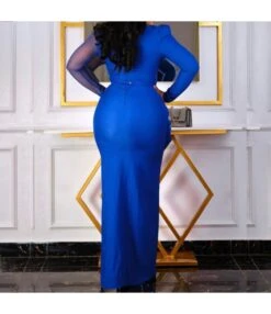 Temperament Solid Color Mesh Splicing Package Hip Pencil Dress Wholesale Dresses N5923080800068 -NIKA Clothing Shop O1CN01d5nI2t26UcZt8Xd68 4225457665 0 cib