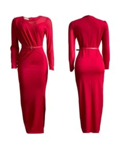 Temperament Solid Color Mesh Splicing Package Hip Pencil Dress Wholesale Dresses N5923080800068 -NIKA Clothing Shop O1CN01exAV8M26UcaLQSWOC 4225457665 0 cib