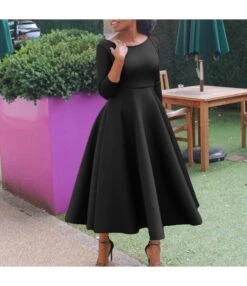 Fashion Solid Color Long Sleeve High Waist A-Line Dress Wholesale Dresses N5923080800075 -NIKA Clothing Shop O1CN01fX79g226Ucf5TT4rN 4225457665 0 cib 6