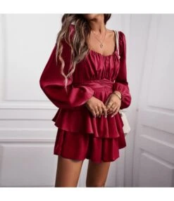 Fashion Solid Color Lantern Sleeves Ruffle Hem Short Jumpsuit Wholesale Jumpsuits V5923051700106 -NIKA Clothing Shop O1CN01jHyMN81ND4n3a2022 2425141535 0 cib 4