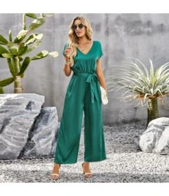 Temperament Solid Color Loose Wide Leg Jumpsuit Wholesale Jumpsuits V5923041200016 -NIKA Clothing Shop O1CN01kGjc381ND4mRAzVgF 2425141535 0 cib 4