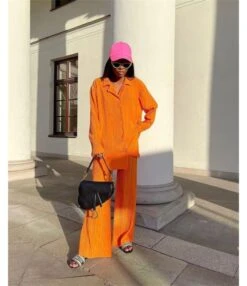 Pleated Shirt Straight Pants Loose Drape Two-Piece Set Wholesale Womens Clothing -NIKA Clothing Shop O1CN01l3hj271MznJ7wMXFr 2213209001506 0 cib 3