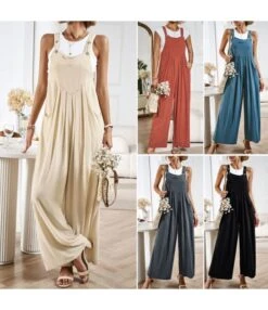 Solid Color Loose Wide Leg Jumpsuit Wholesale Jumpsuits N5923062800005 -NIKA Clothing Shop O1CN01nAK0dI1ND4nXYkGr3 2425141535 0 cib