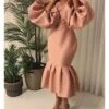 Fashion Solid Color V-Neck Bubble Long Sleeve Fishtail Dress Wholesale Dresses V5923050500012 -NIKA Clothing Shop O1CN01wMHJoN26UcUj1uDT3 4225457665 0 cib 8