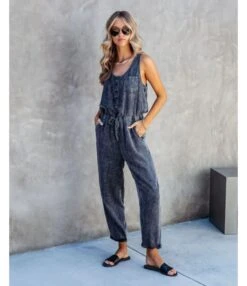 Casual Pocket Slim Drawstring Washed Denim Jump Suit Wholesale Jumpsuits N5323031000029 -NIKA Clothing Shop O1CN01x1vw8a2HoHQbG4Mby 3417629197 0 cib