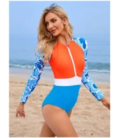 Printed Womens Long Sleeve One Piece Swimsuit Athletic Sunscreen Guard Zipper Surfing Wholesale Swimwear SSN533343 -NIKA Clothing Shop b1633e67 0102 4394 8384 72d5566725f1 acf28e015c3f845516e3a03a984a4254