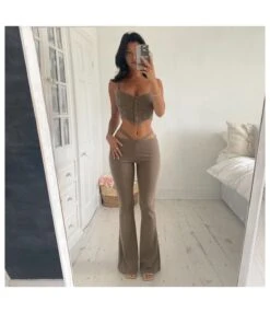 Tight Irregular Camisole & Cutout Flared Pants Sexy Suits Wholesale Women'S 2 Piece SON533556 -NIKA Clothing Shop bbd1b962 fbd3 4256 9175 134c938ff511 484d4022bd2b87d7fbb36c0134f02d00
