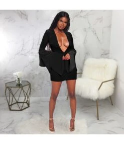 V Neck Sexy Bodycon Dresses Wholesale Dresses Black Dresses SD162594 -NIKA Clothing Shop bfc747e3 0a34 4705 974b cb6ac4b3853e 50B2226ECEBA80CC5602940685B04100