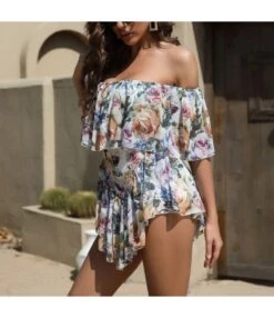 Fashion Sexy One-Shoulder Floral Loose Beach Resort Style Wholesale Rompers SJN560458 -NIKA Clothing Shop c40810dc 1edb 4762 8212 042a21be5866 ad948e3b331857a7cbaba46701b21011