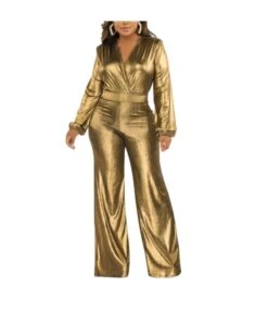 Sexy V-Neck Balloon Sleeve Hot Stamping Jumpsuit Wholesale Womens Clothing N3823103000098 -NIKA Clothing Shop c62ab04848c84ae7a07db0af0123696a 5