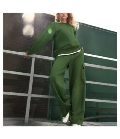 Athleisure Overalls Trousers Street Style Loose Sweatshirt Sets Wholesale Women Clothing SOV463840