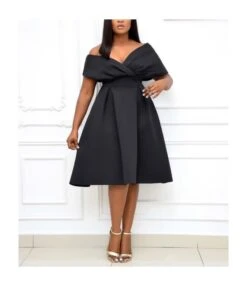 Sexy Short-Sleeved Deep V-Neck A-Line Hem Dress Wholesale Dresses V5923050500008 -NIKA Clothing Shop c91e166d6df8493dba17aff90126e36c 6