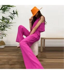 Cotton Linen Casual Short Vest & Trousers Fashion Suits Wholesale Women'S 2 Piece Sets SON536442 -NIKA Clothing Shop cd9778f7 7566 4079 9bae 67b91b8b3f56 0745a2d2d6576f409ad18b03612bf0e3