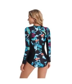 Leaf Print Long Sleeve Womens One Piece Swimsuit Athletic Sunscreen Zipper Surfing Wholesale Swimwear SSN533333 -NIKA Clothing Shop d28d7c14 a311 4b45 9fd4 582a2a661847 0ba5ebe89e001ef673962c739e9efe5d